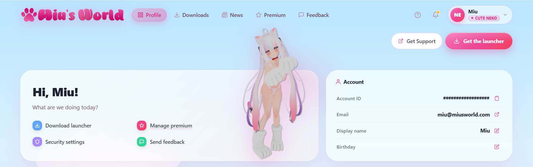 New account portal & feedback hub!